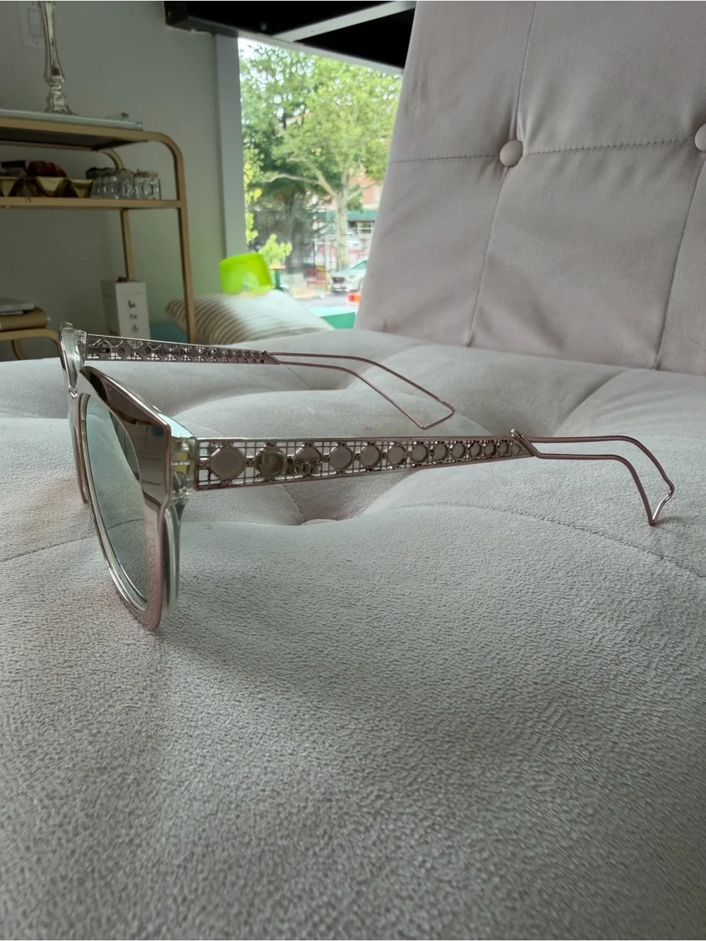 Christian Dior Ladies Diorama 1F Pink Mirror Reflective Cat Eye Sunglasses 🕶️